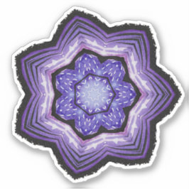 Paarse, prachtige Abstracte kunst Sticker
