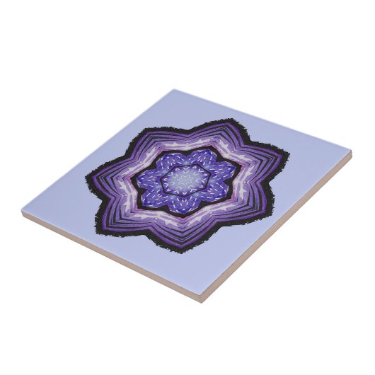 Paarse, prachtige Abstracte kunst Tegeltje (Zijkant)