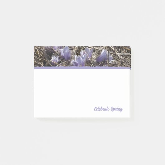 Paarse Prairie Crocus Post-It Notities Post-it® Notes (Voorkant)