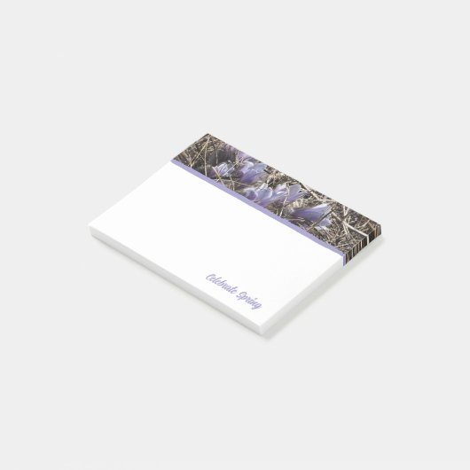 Paarse Prairie Crocus Post-It Notities Post-it® Notes (Schuin)