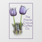Paarse Prairie Crocus Wildflower Window Cling Raamsticker (Vel)