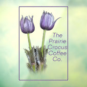 Paarse Prairie Crocus Wildflower Window Cling Raamsticker (Vel 3)