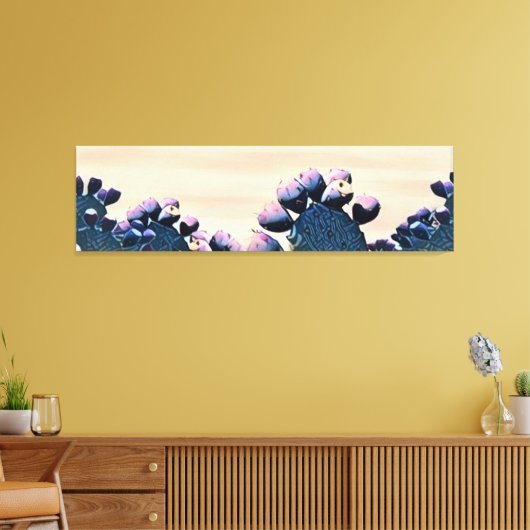 Paarse Prickly Pear Canvas Afdruk (Insitu (Woonkamer))