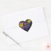 Paarse Prickly Pear Opuntia Cactus Yellow Flowers Hart Sticker (Envelop)