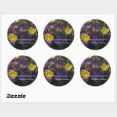 Paarse Prickly Pear Opuntia Cactus Yellow Flowers Ronde Sticker (Vel)