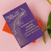 Paarse Pride en Vooroordelen Gelukkige Verjaardag Folie Feestdagen Briefkaart