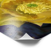 Paarse prikmoes, geelbloemen foto afdruk (Hoek)