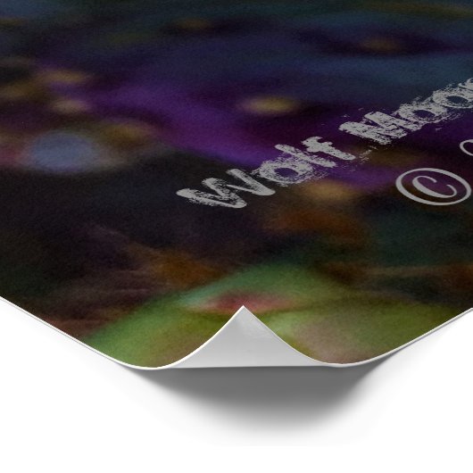 Paarse prikmoes, geelbloemen poster (Hoek)