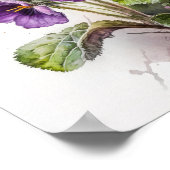 Paarse Primrose Flowers Art Print Poster (Hoek)