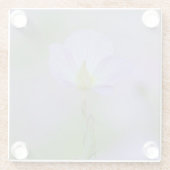 Paarse primrose glazen onderzetter (Achterkant)