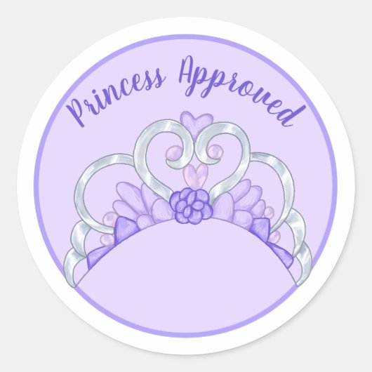 Paarse "Princess Approved" Label Sticker (Voorkant)