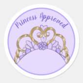 Paarse "Princess Approved" Label Sticker (Voorkant)