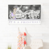 Paarse Princess Baby shower Spandoek (Insitu)