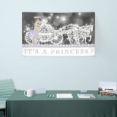 Paarse Princess Baby shower Spandoek (Beurs)