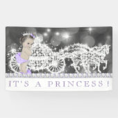 Paarse Princess Baby shower Spandoek (Horizontaal)