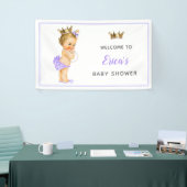 Paarse Princess Baby shower Spandoek (Beurs)