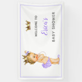 Paarse Princess Baby shower Spandoek (Verticaal)