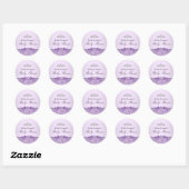 Paarse Princess Baby shower Sticker (Vel)