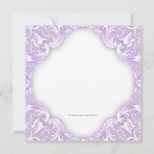 Paarse Princess Carriage Foto Verjaardagsfeest Kaart (Achterkant)