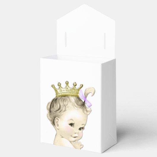 Paarse Princess Favor Box Bedankdoosjes (Geopend)