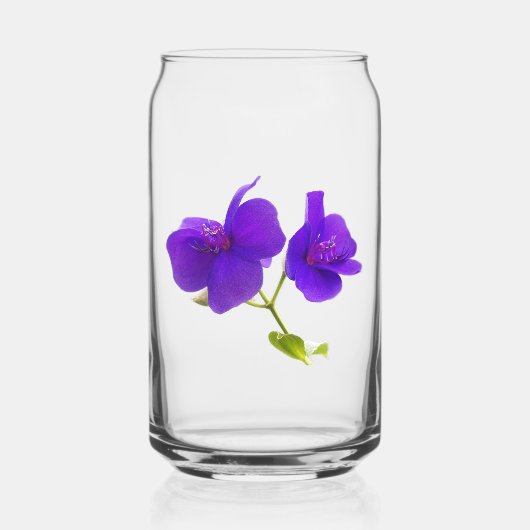 Paarse Princess Flower Bloemen Blikvorm Glas (Voorkant)