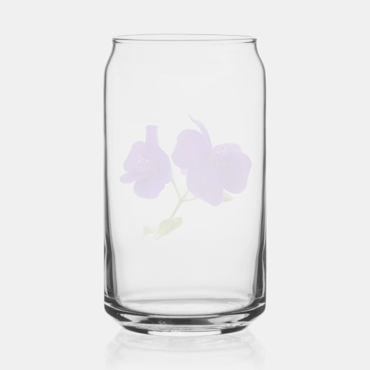 Paarse Princess Flower Bloemen Blikvorm Glas (Achterkant)