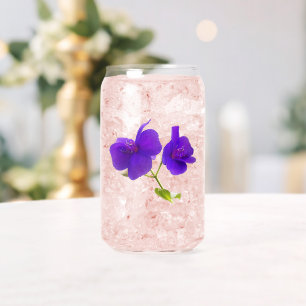 Paarse Princess Flower Bloemen Blikvorm Glas