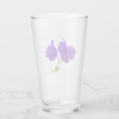 Paarse Princess Flower Bloemen Glas (Achterkant)