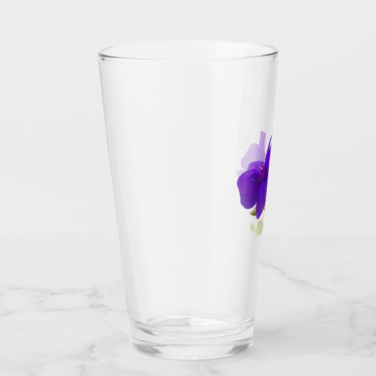 Paarse Princess Flower Bloemen Glas (Rechts)