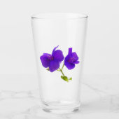 Paarse Princess Flower Bloemen Glas (Voorkant)