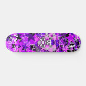 Paarse Princess Heart Skull Skateboard (Horizontaal)