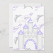 PAARSE PRINCESS PARTIJ-INVITATIE KAART (Achterkant)