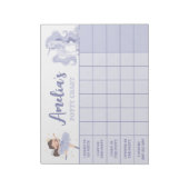 Paarse Princess Potty Chart Gepersonaliseerde Naam Notitieblok (Linkerzijde)