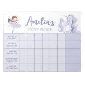 Paarse Princess Potty Chart Gepersonaliseerde Naam Notitieblok (Voorkant)