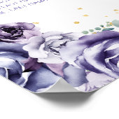 Paarse Princess Quinceañera 10 Tafel Zitplaatsen G Poster (Hoek)