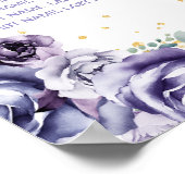 Paarse Princess Quinceañera 8 Tafels Zithoek Poster (Hoek)