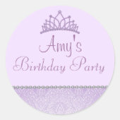 Paarse Princess Sticker (Voorkant)