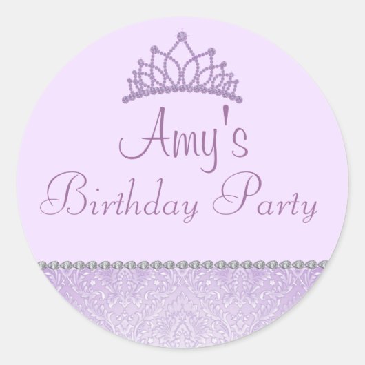 Paarse Princess Sticker (Voorkant)