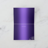 Paarse Princess Winter Wonderland bedankkaart (Binnen)