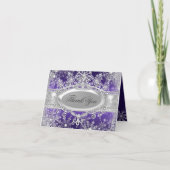 Paarse Princess Winter Wonderland bedankkaart (Voorkant)