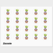 Paarse Prins Turnip Ronde Sticker (Vel)