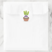 Paarse Prins Turnip Ronde Sticker (Tas)