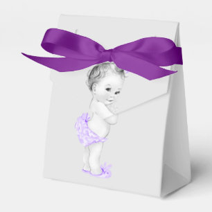 Paarse Prinses Baby Shower Favor Dozen Bedankdoosjes