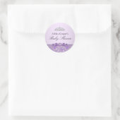 Paarse Prinses Baby Shower Sticker (Tas)