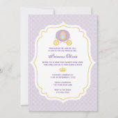 Paarse prinses Birthday Uitnodiging (Voorkant)