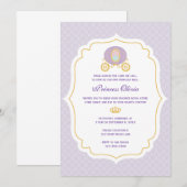 Paarse prinses Birthday Uitnodiging (Voorkant / Achterkant)