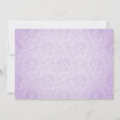 Paarse prinses Birthday Uitnodiging (Achterkant)