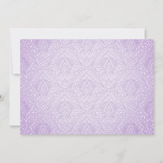 Paarse prinses Birthday Uitnodiging (Achterkant)