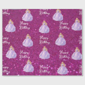 Paarse Prinses  Cadeaupapier (Vlak)