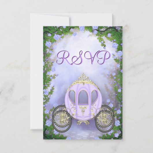 Paarse prinses Carriage Enchanted RSVP (Voorkant)